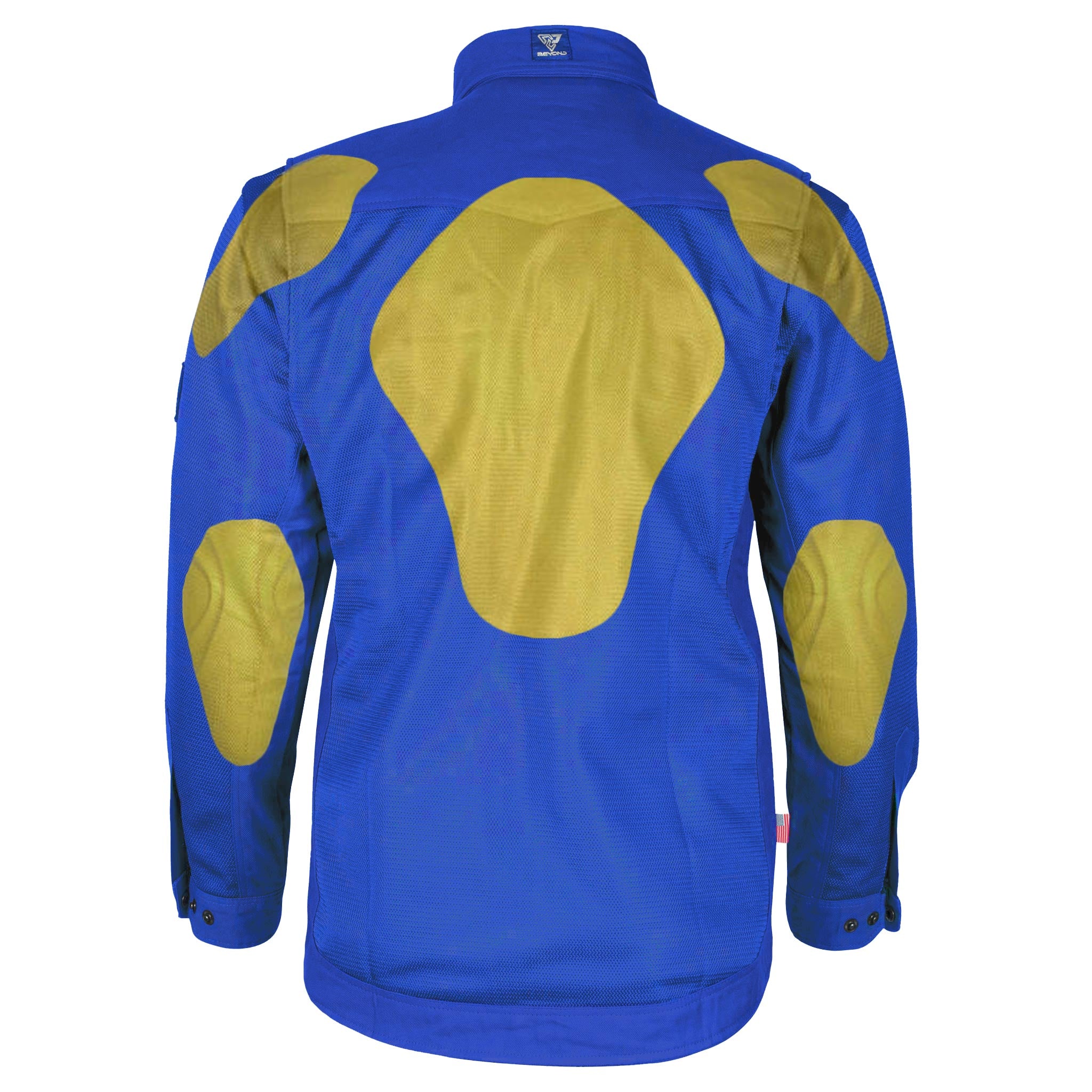 ‌Protective Summer Mesh Shirt - Blue Solid with Pads