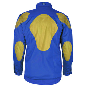 ‌Protective Summer Mesh Shirt - Blue Solid with Pads