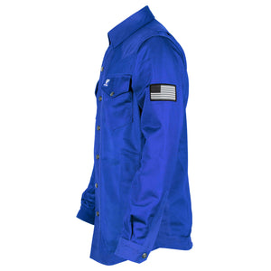 ‌Protective Summer Mesh Shirt - Blue Solid with Pads