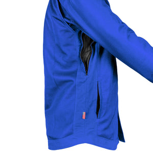 ‌Protective Summer Mesh Shirt - Blue Solid with Pads