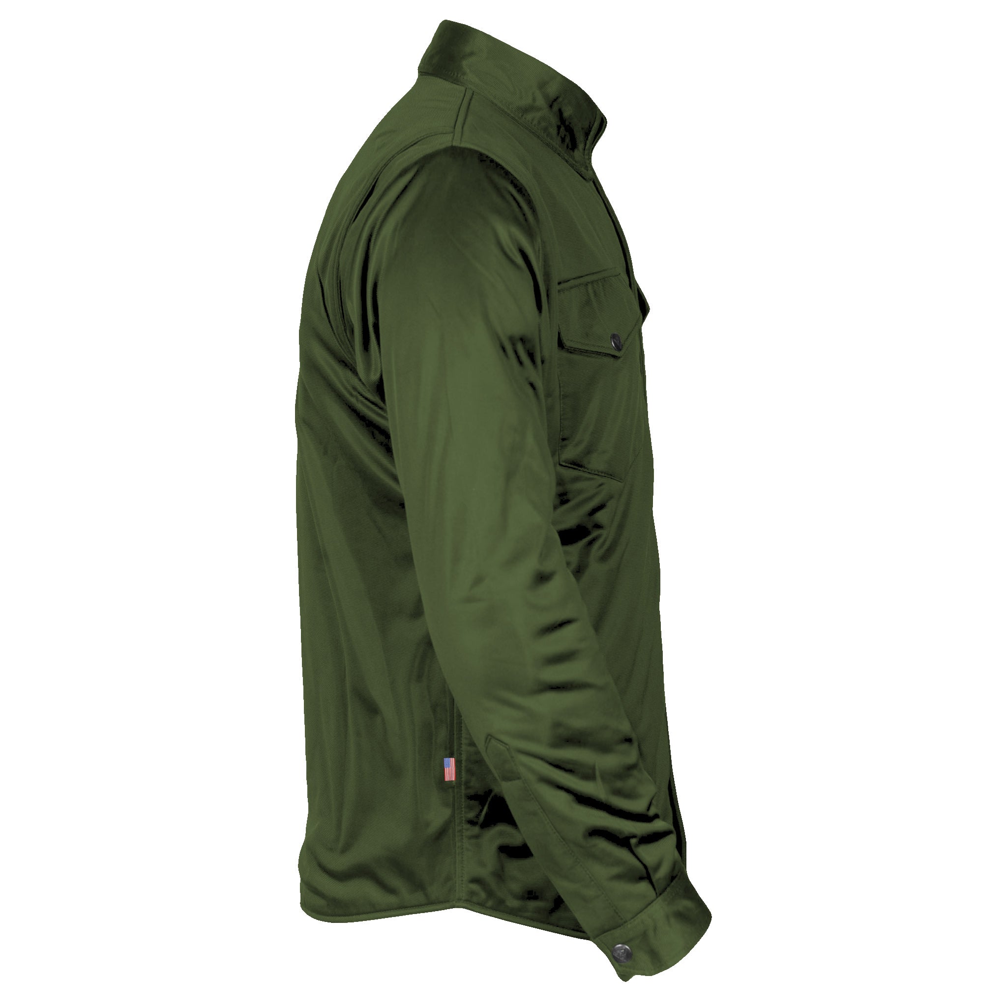 Ultra Protective Shirt - Army Green Solid with Pads