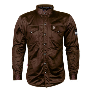 Ultra Protective Shirt - Brown Solid with Pads