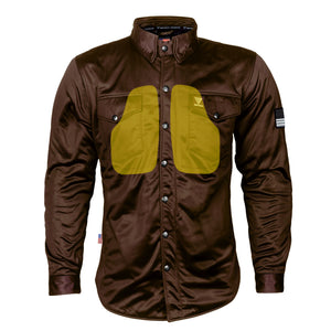 Ultra Protective Shirt - Brown Solid with Pads