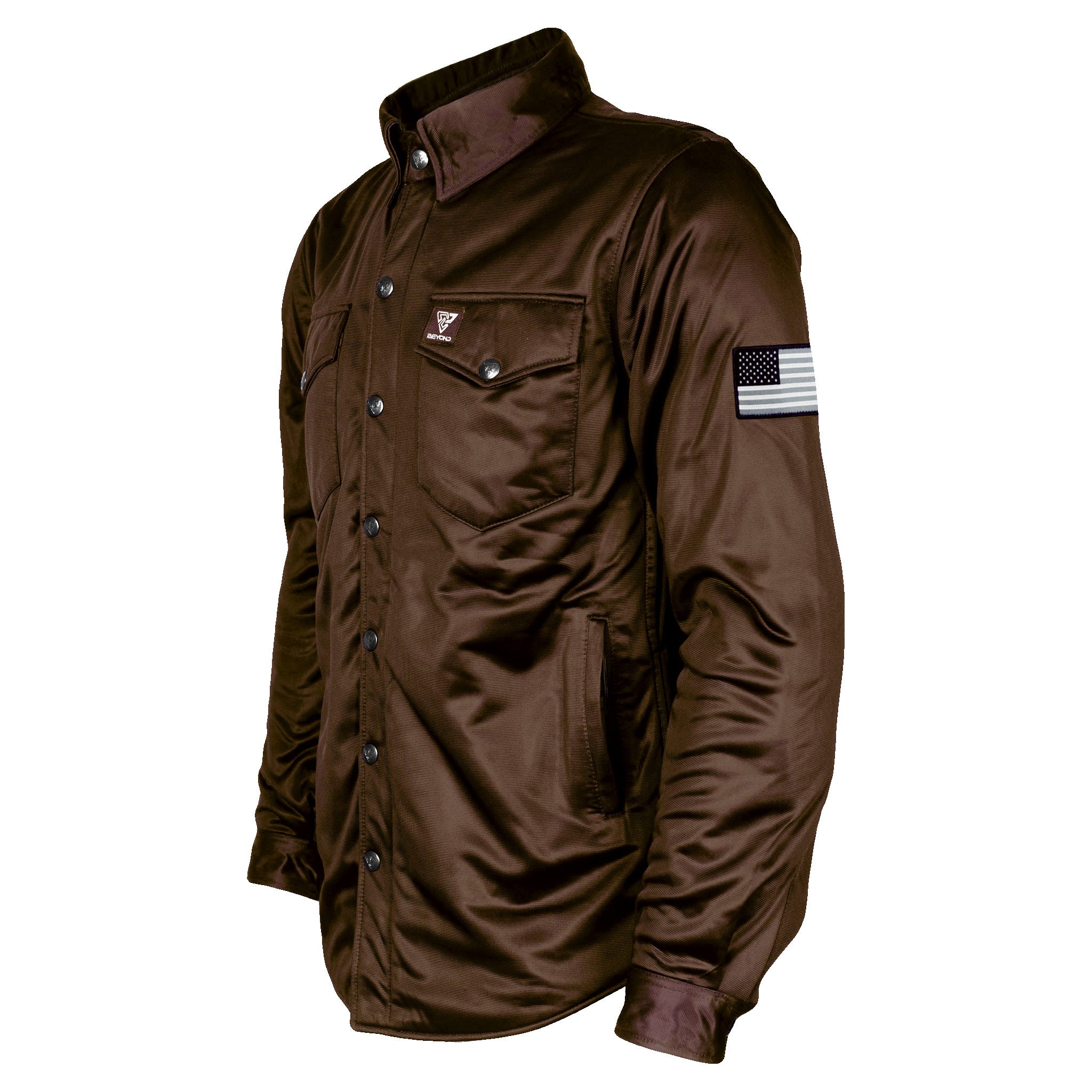 Ultra Protective Shirt - Brown Solid with Pads