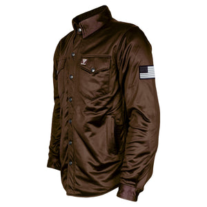 Ultra Protective Shirt - Brown Solid with Pads