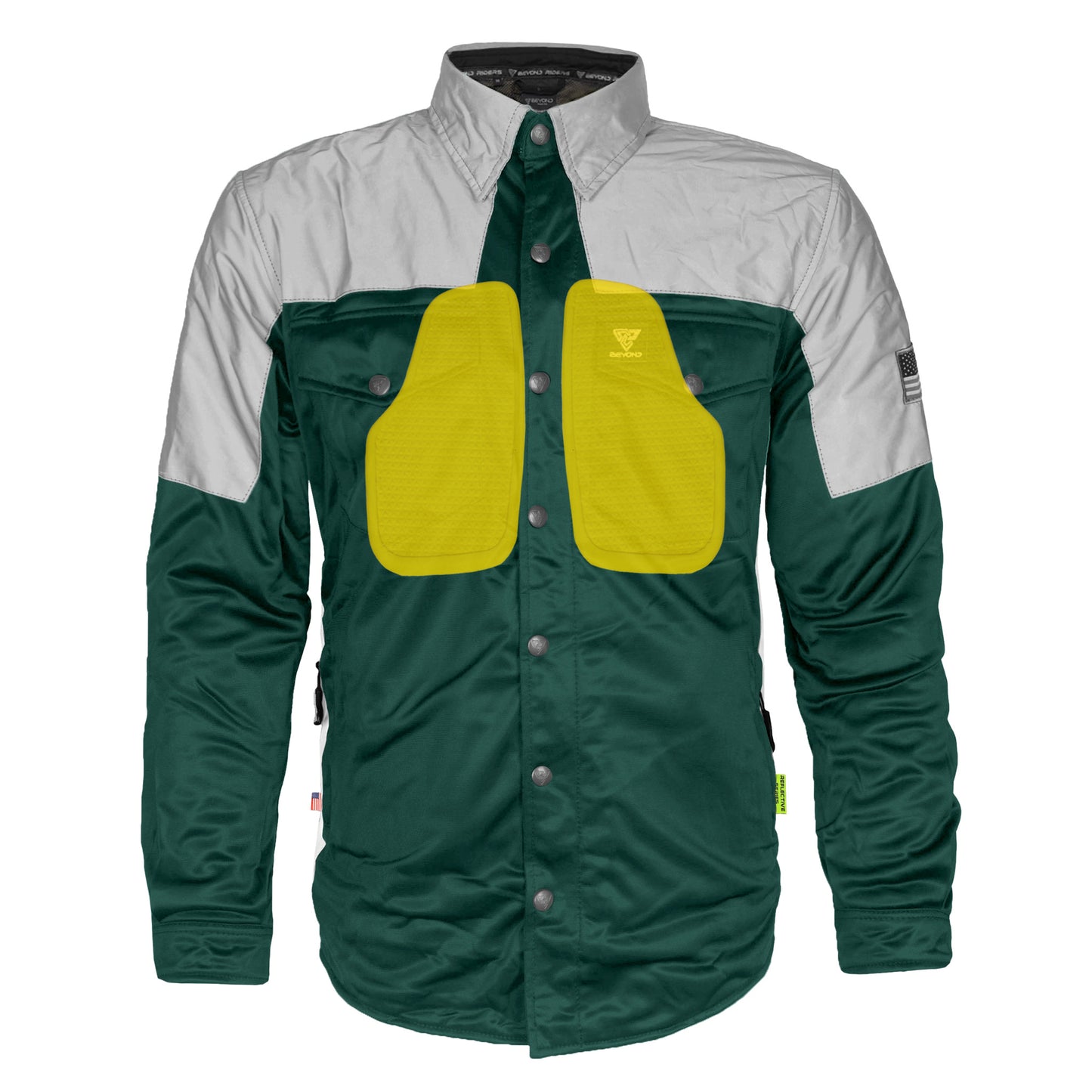 Ultra Reflective Shirt - Dark Green Eclipse with Pads