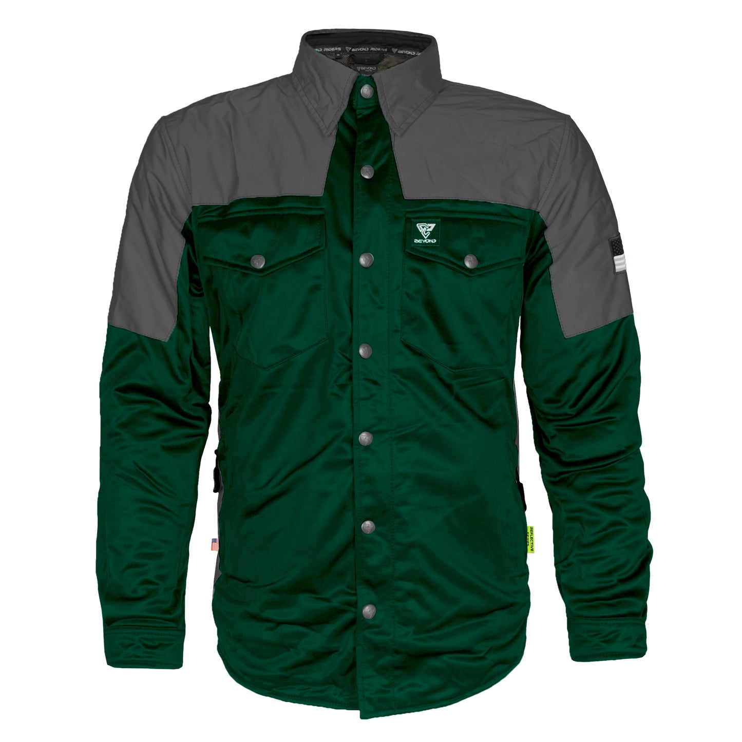 Ultra Reflective Shirt - Dark Green Nebula with Pads