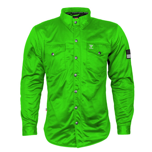 Ultra Protective Shirt - Green Solid with Pads