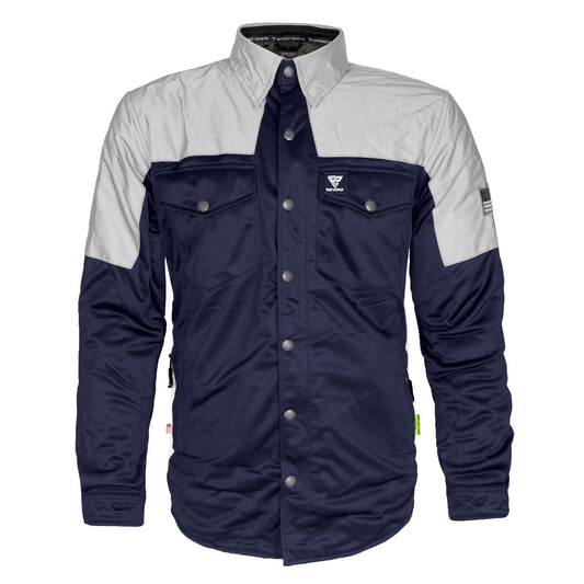 Ultra Reflective Shirt - Navy Blue Eclipse with Pads