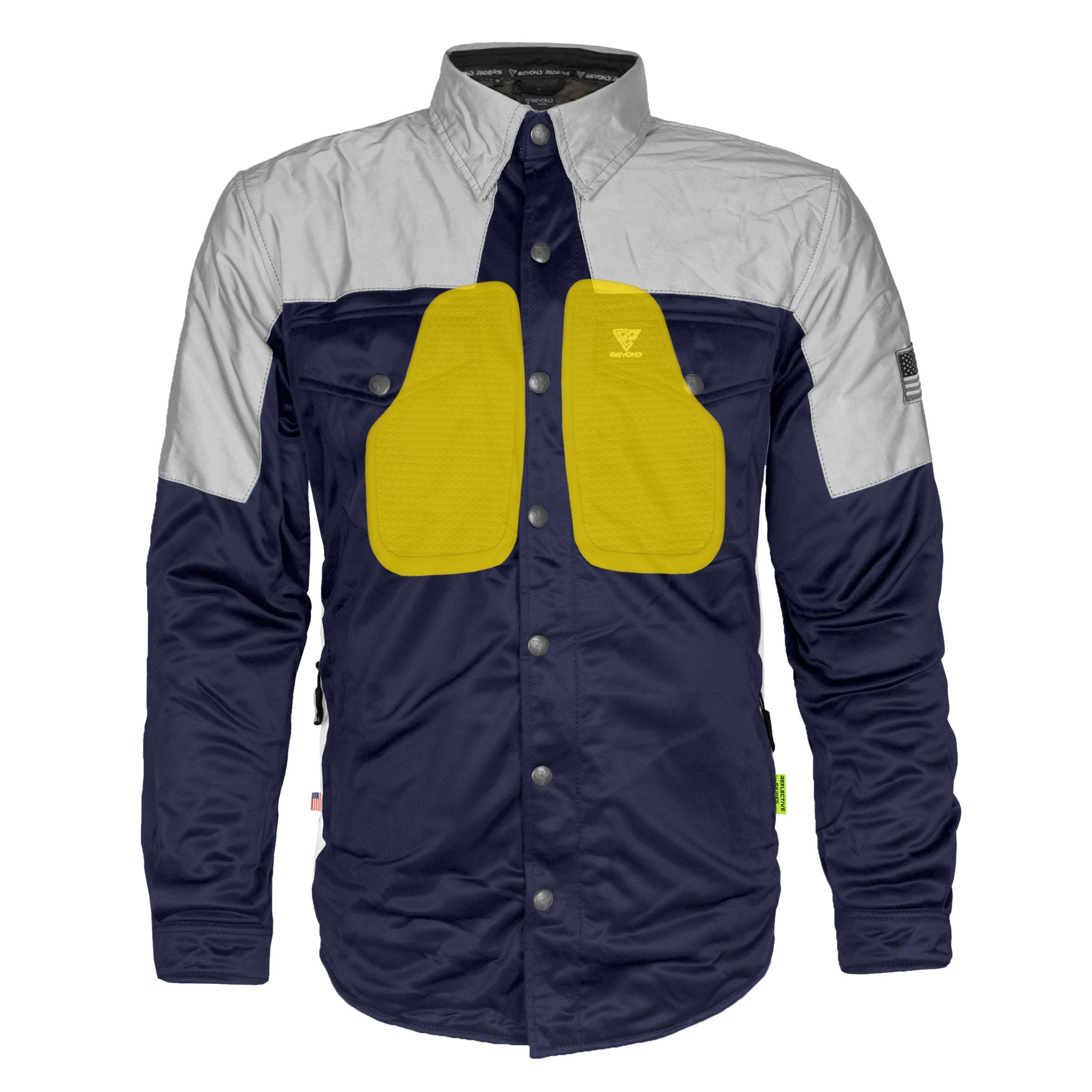 Ultra Reflective Shirt - Navy Blue Eclipse with Pads