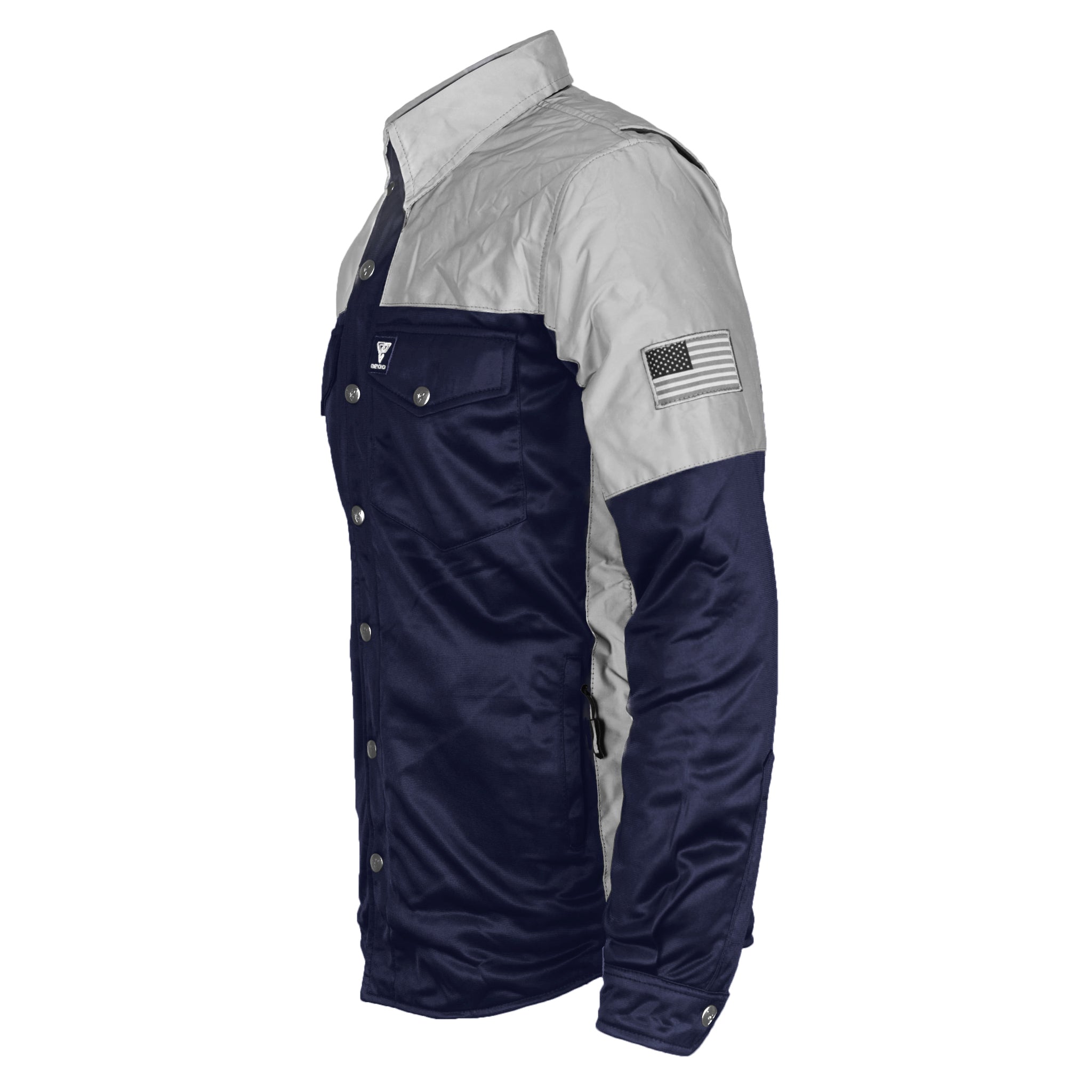 Ultra Reflective Shirt - Navy Blue Eclipse with Pads