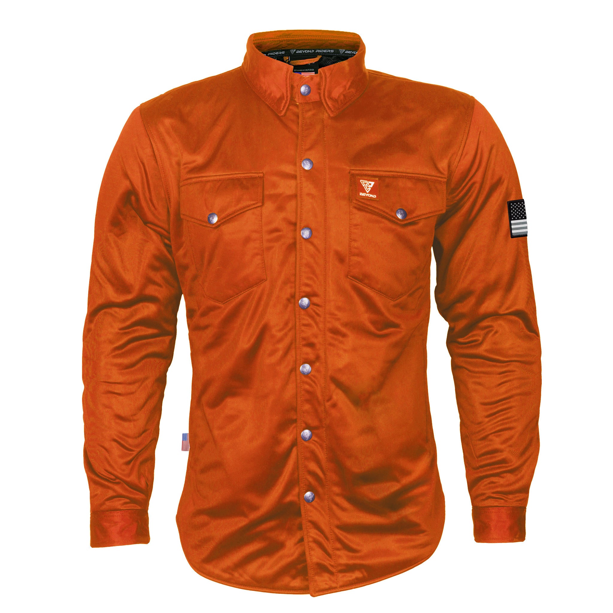 Ultra-Protective-Shirt-For-Men-Orange-Solid-Front