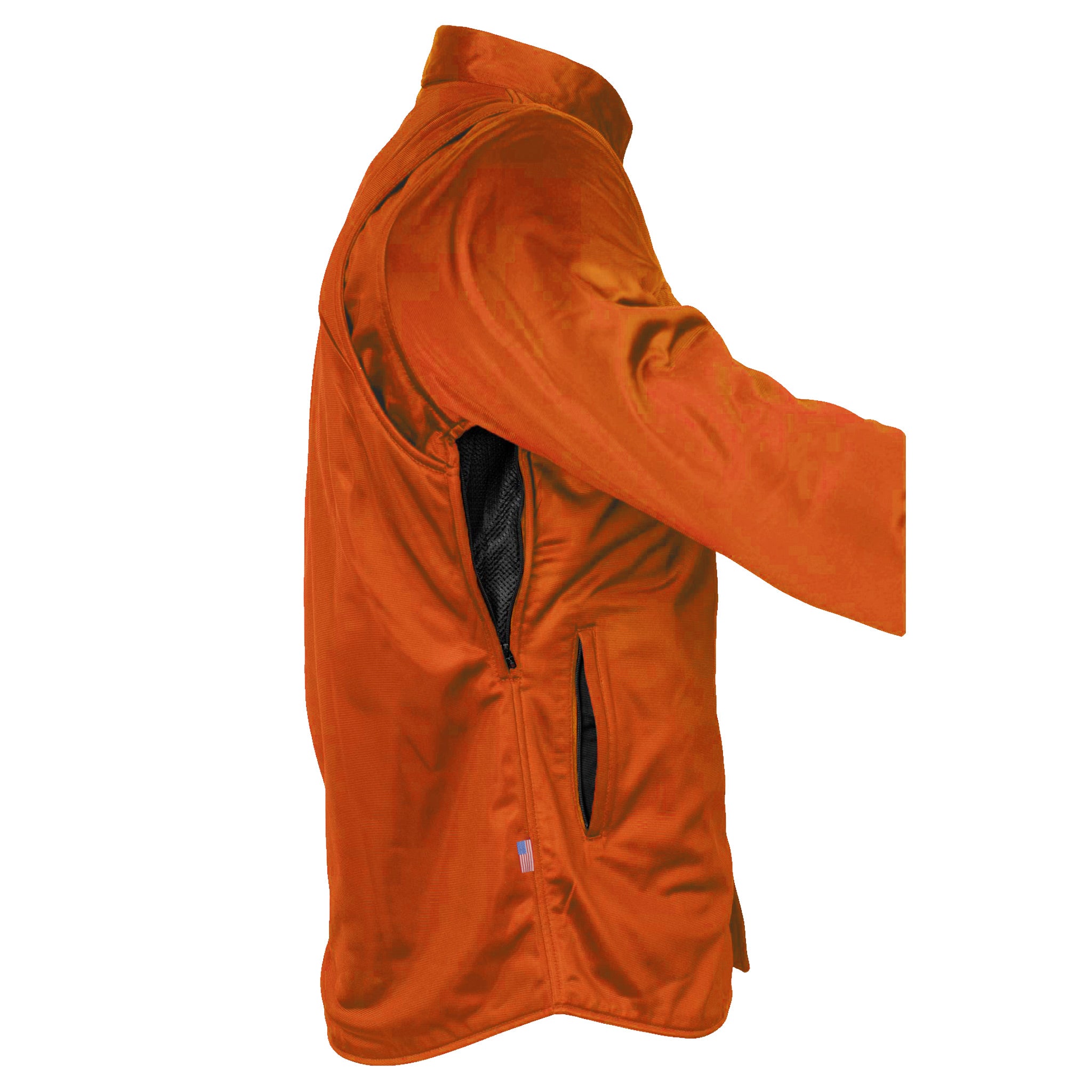 Ultra-Protective-Shirt-For-Men-Orange-Solid-Right-Raised-Up-Sleeve