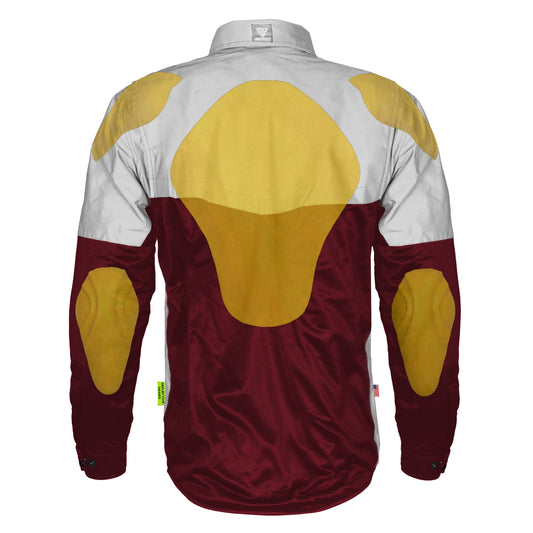 Ultra Reflective Shirt - Red Maroon Eclipse with Pads