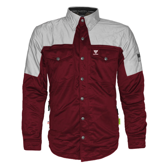 Ultra Reflective Shirt - Red Maroon Eclipse with Pads