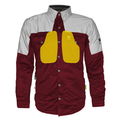 Ultra Reflective Shirt - Red Maroon Eclipse with Pads