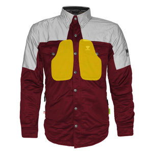 Ultra Reflective Shirt - Red Maroon Eclipse with Pads