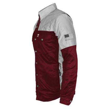 Ultra Reflective Shirt - Red Maroon Eclipse with Pads