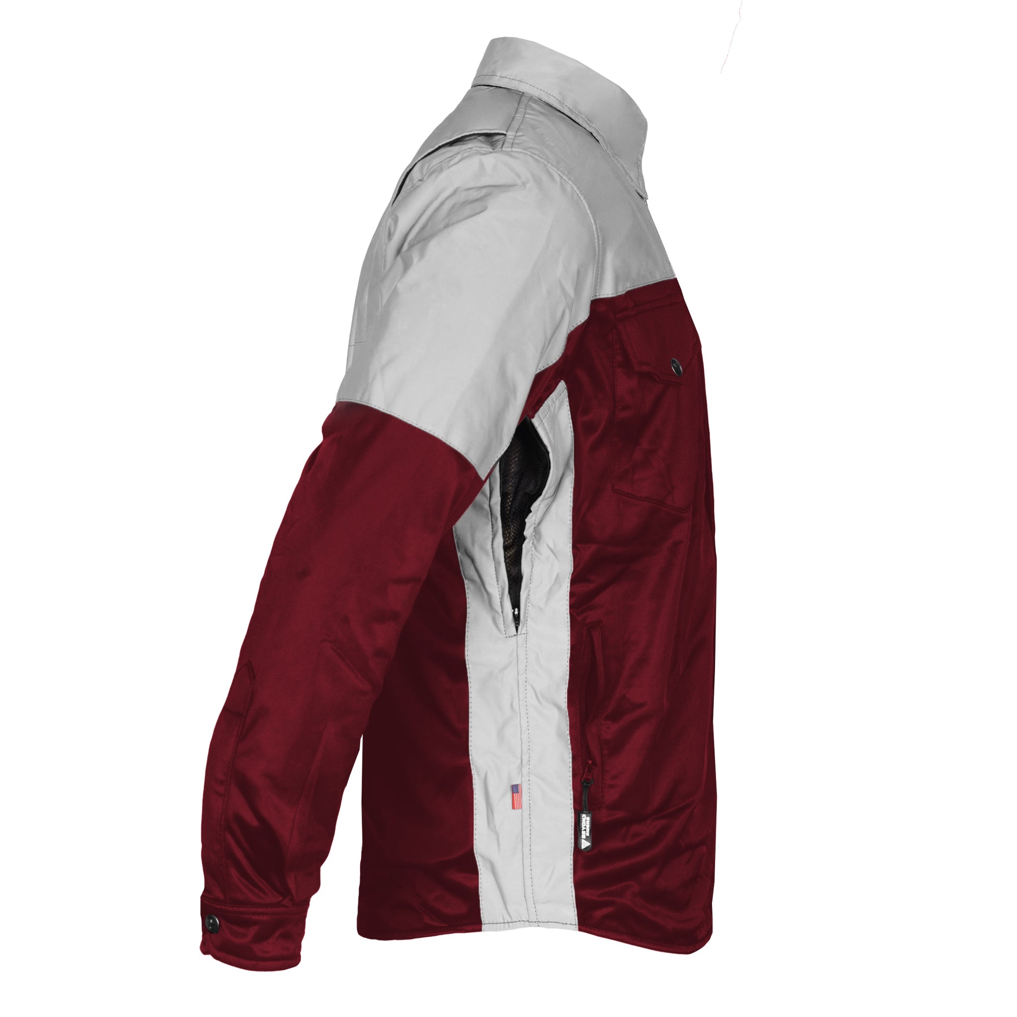 Ultra Reflective Shirt - Red Maroon Eclipse with Pads