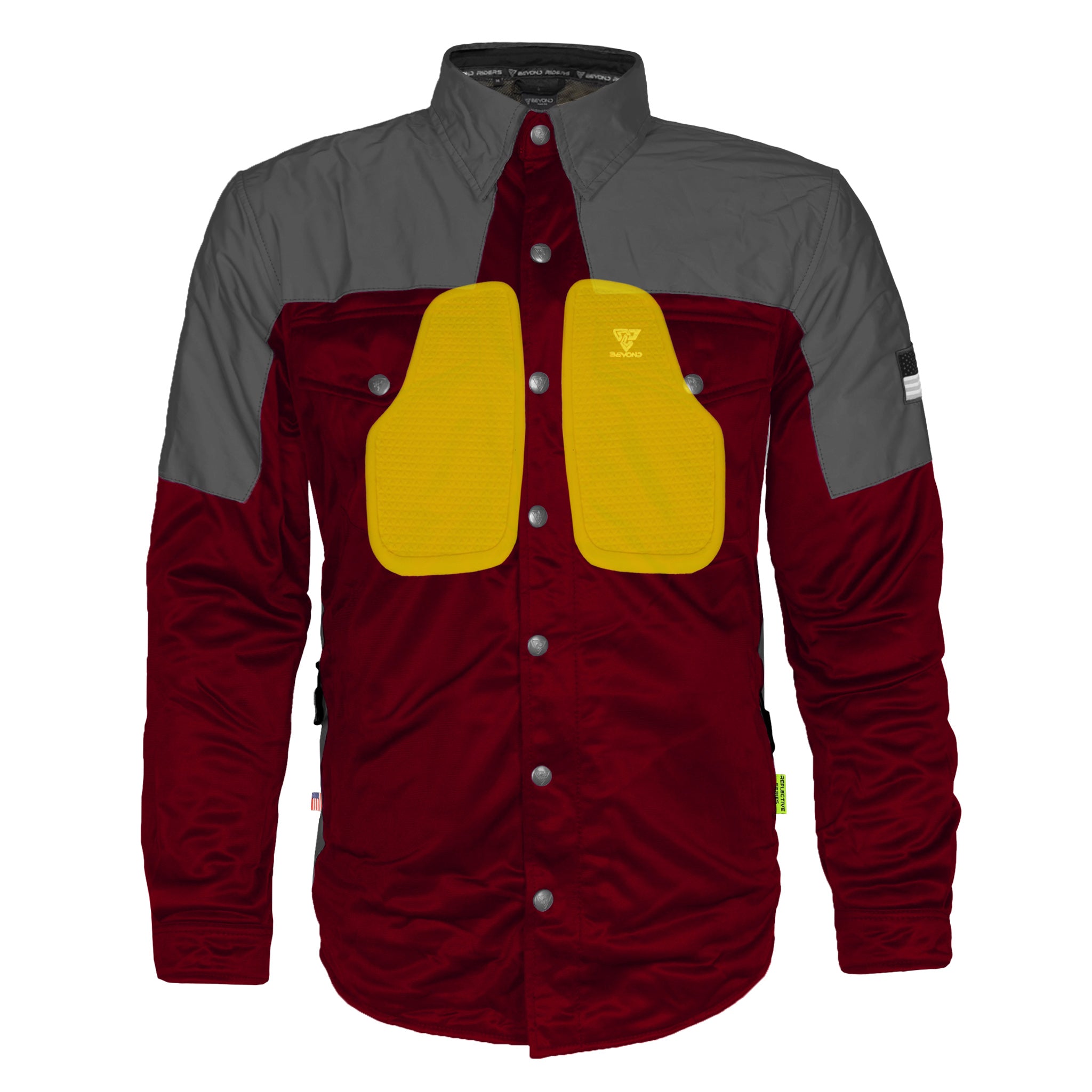 Ultra Reflective Shirt - Red Maroon Nebula with Pads