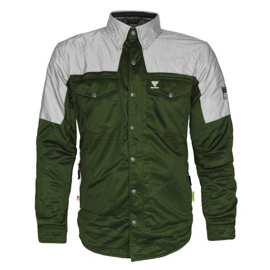 Ultra Reflective Shirt - Army Green Eclipse with Pads