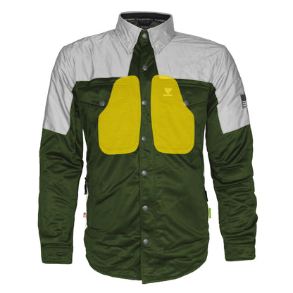 Ultra Reflective Shirt - Army Green Eclipse with Pads