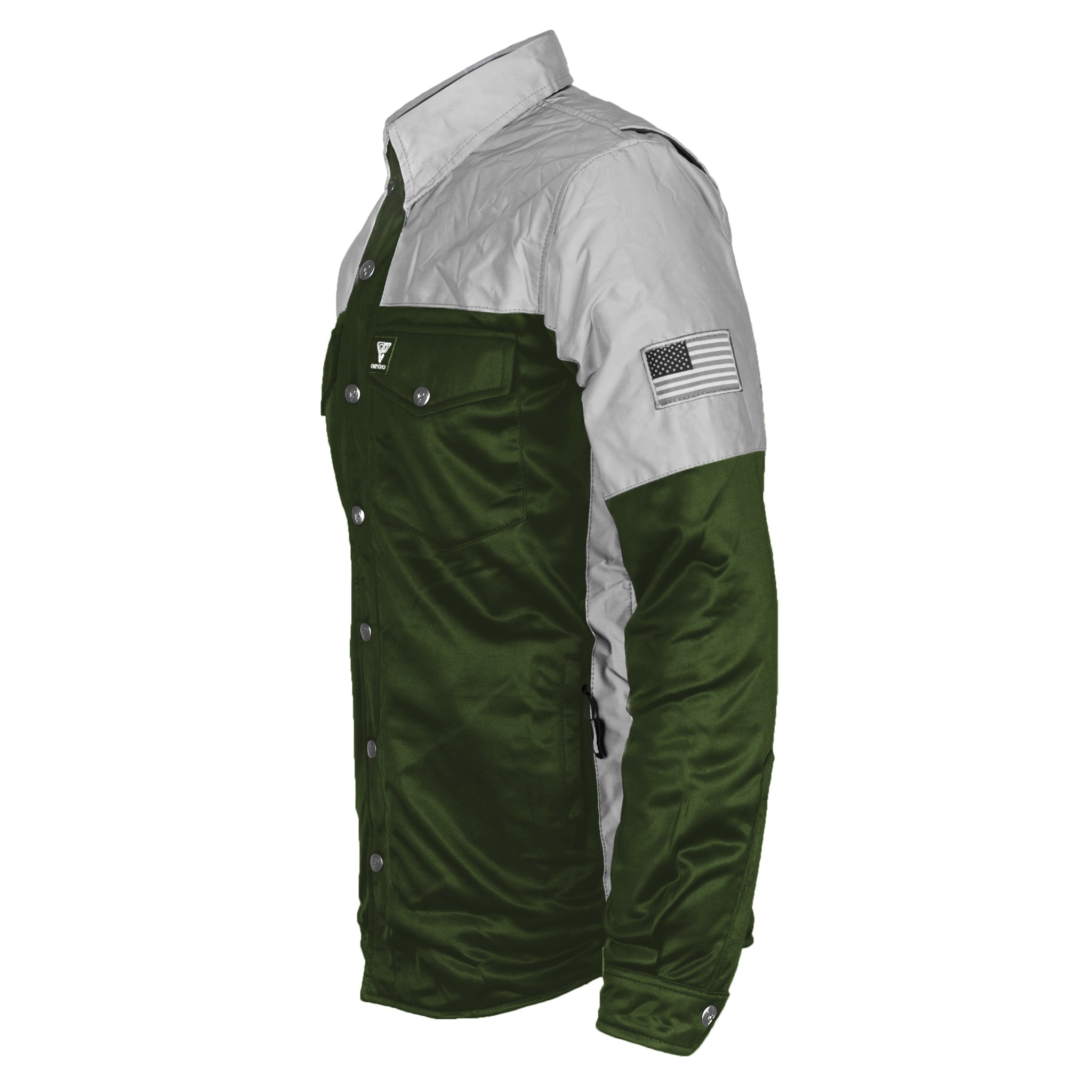 Ultra Reflective Shirt - Army Green Eclipse with Pads