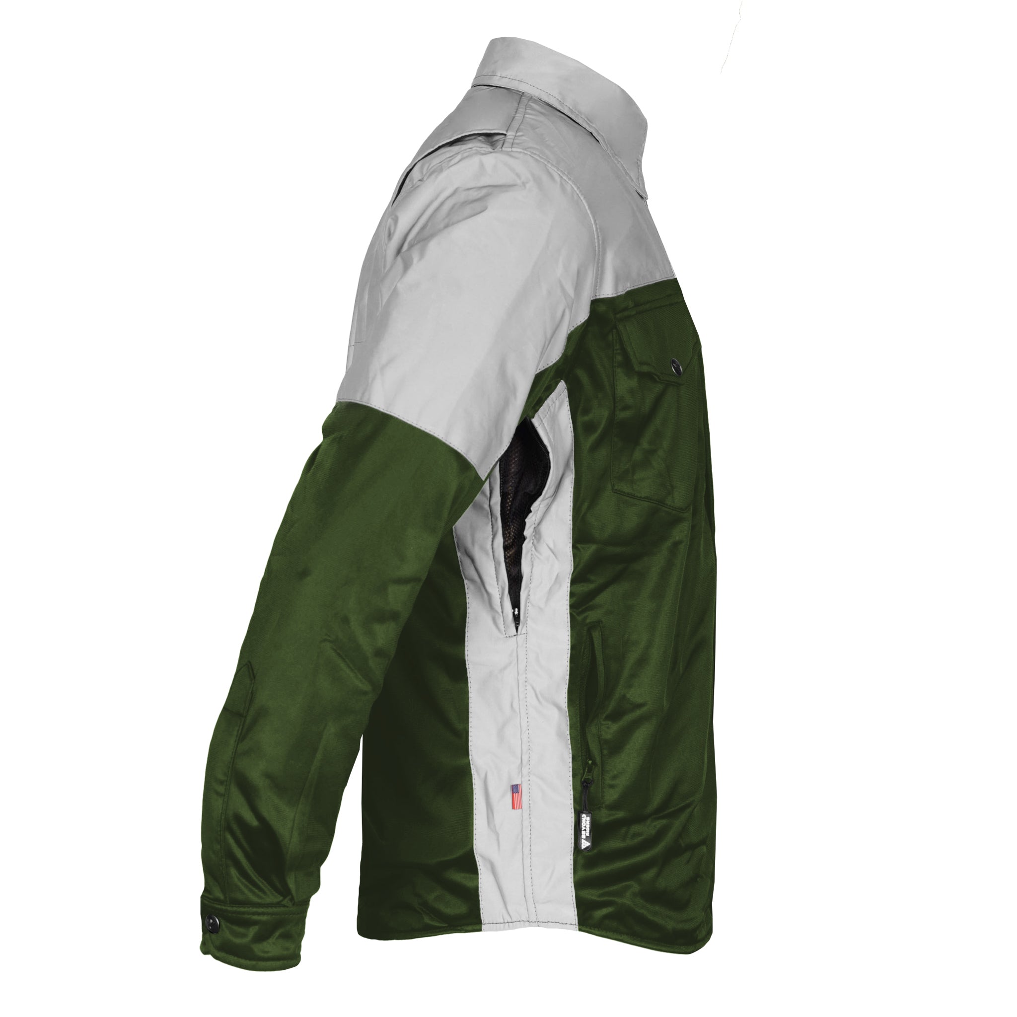 Ultra Reflective Shirt - Army Green Eclipse with Pads