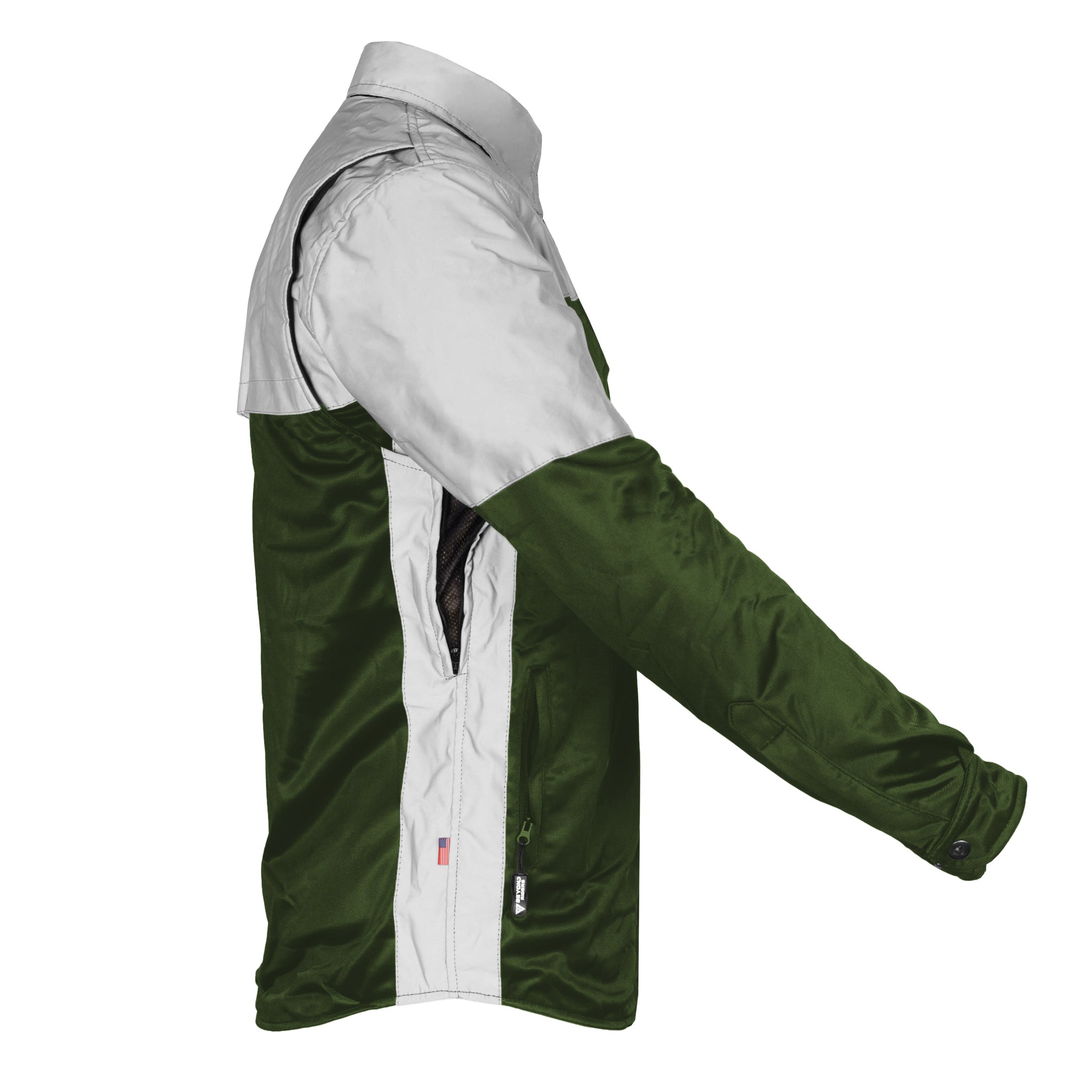 Ultra Reflective Shirt - Army Green Eclipse with Pads