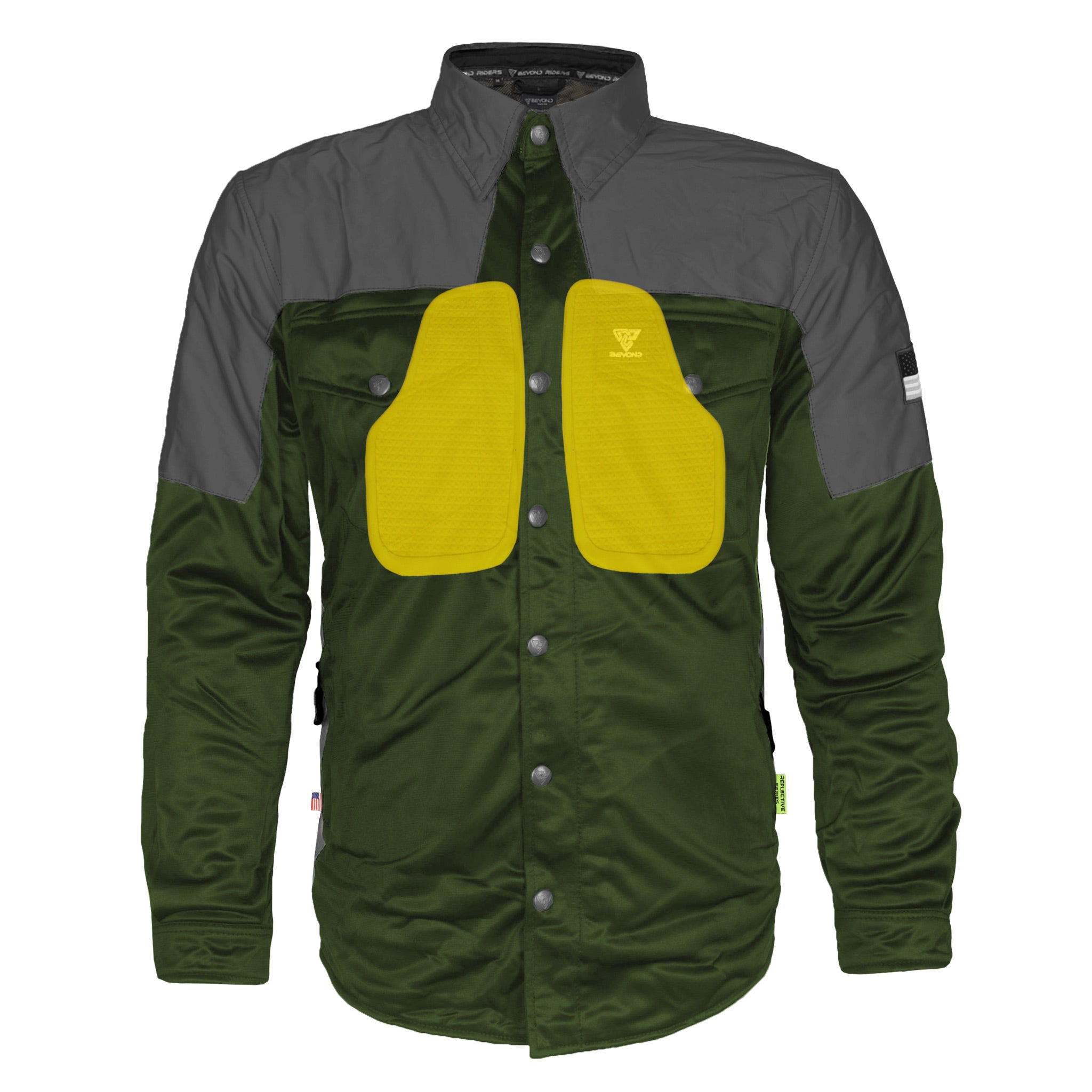 Ultra Reflective Shirt - Army Green Nebula with Pads
