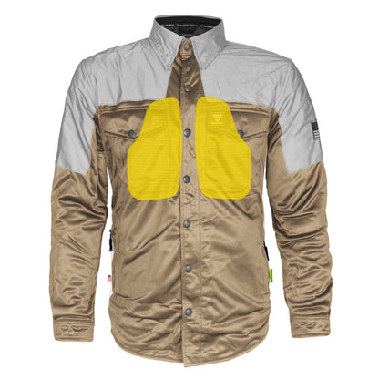 Ultra Reflective Shirt - Camel Eclipse with Pads