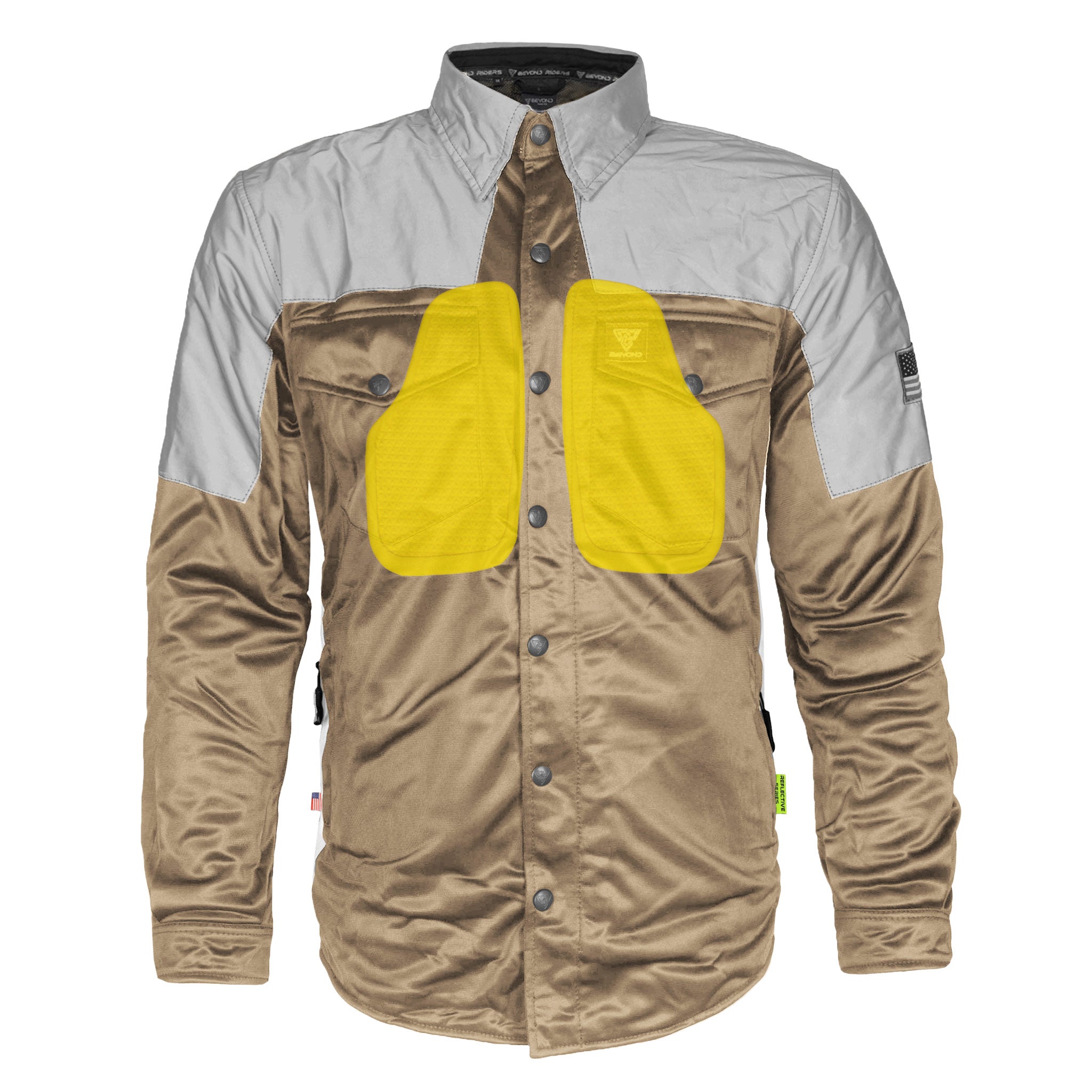Ultra Reflective Shirt - Camel Eclipse with Pads