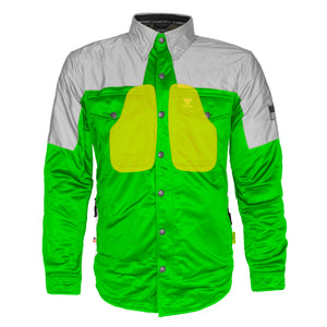 Ultra Reflective Shirt - Green Eclipse with Pads