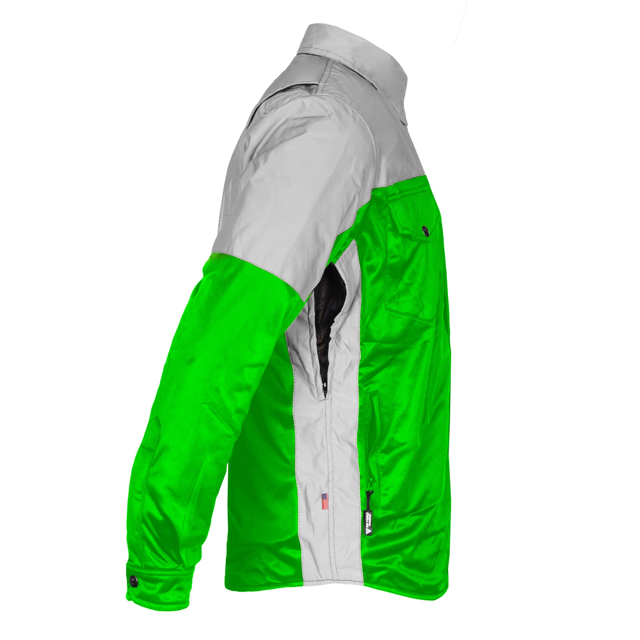 Ultra Reflective Shirt - Green Eclipse with Pads
