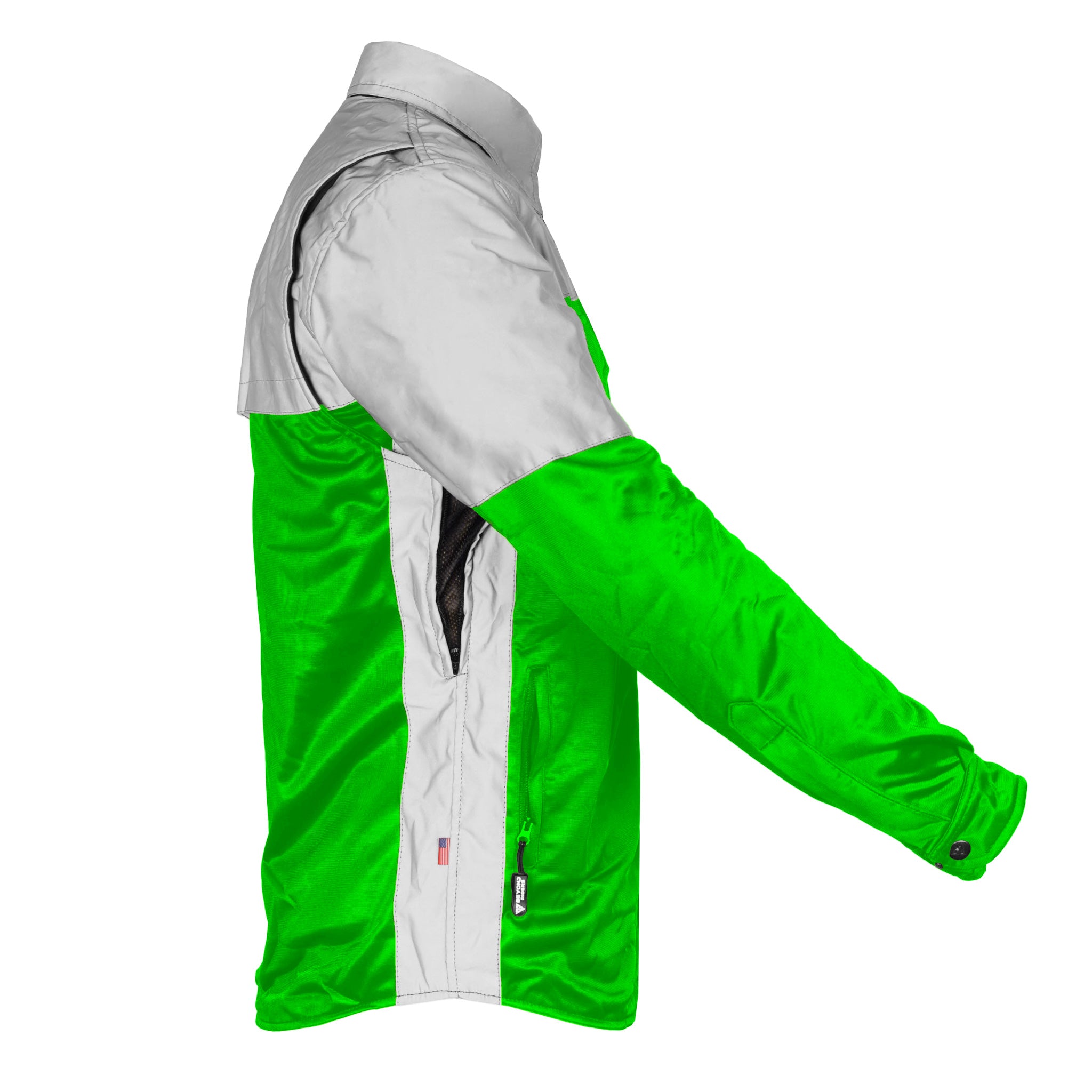 Ultra Reflective Shirt - Green Eclipse with Pads