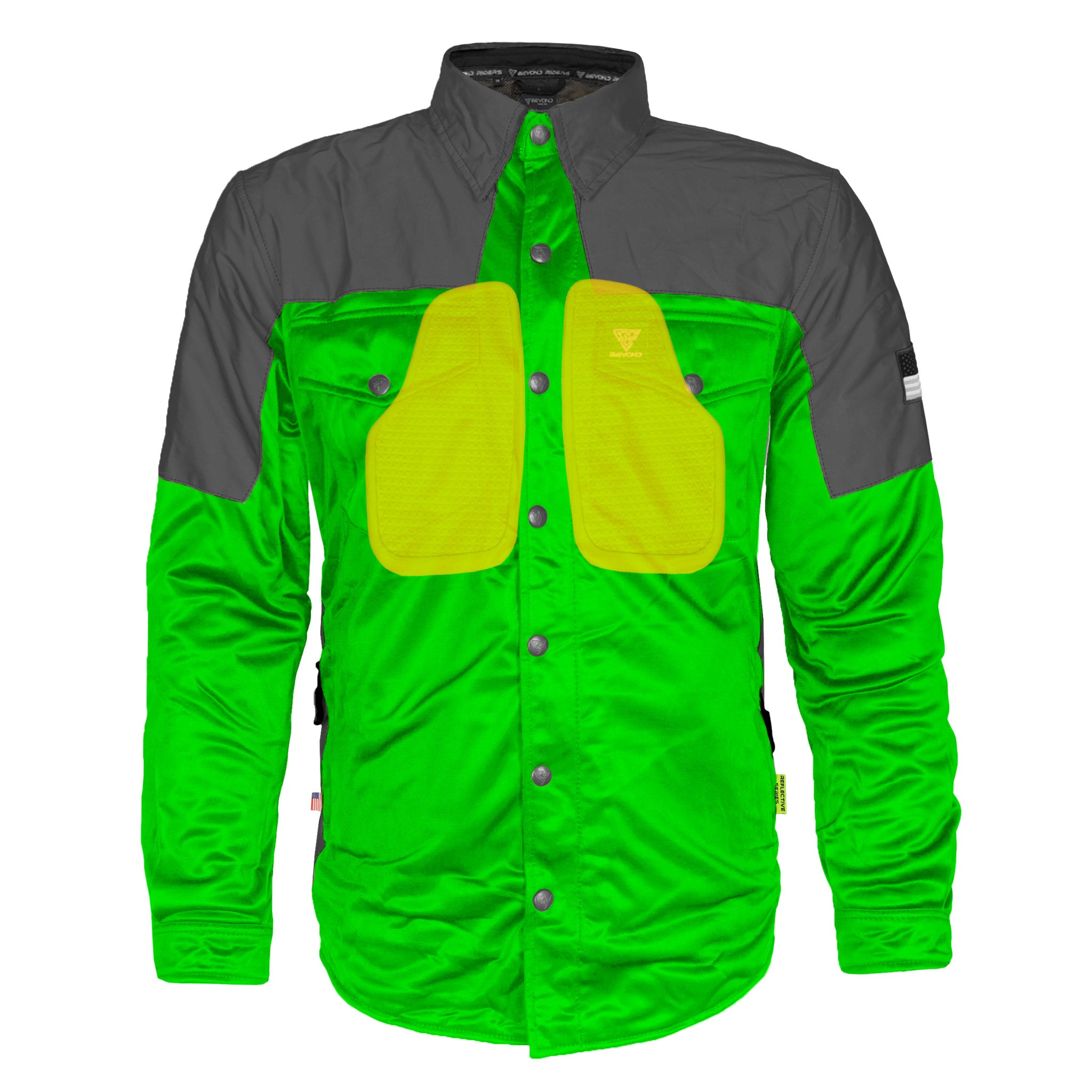 Ultra Reflective Shirt - Green Nebula with Pads