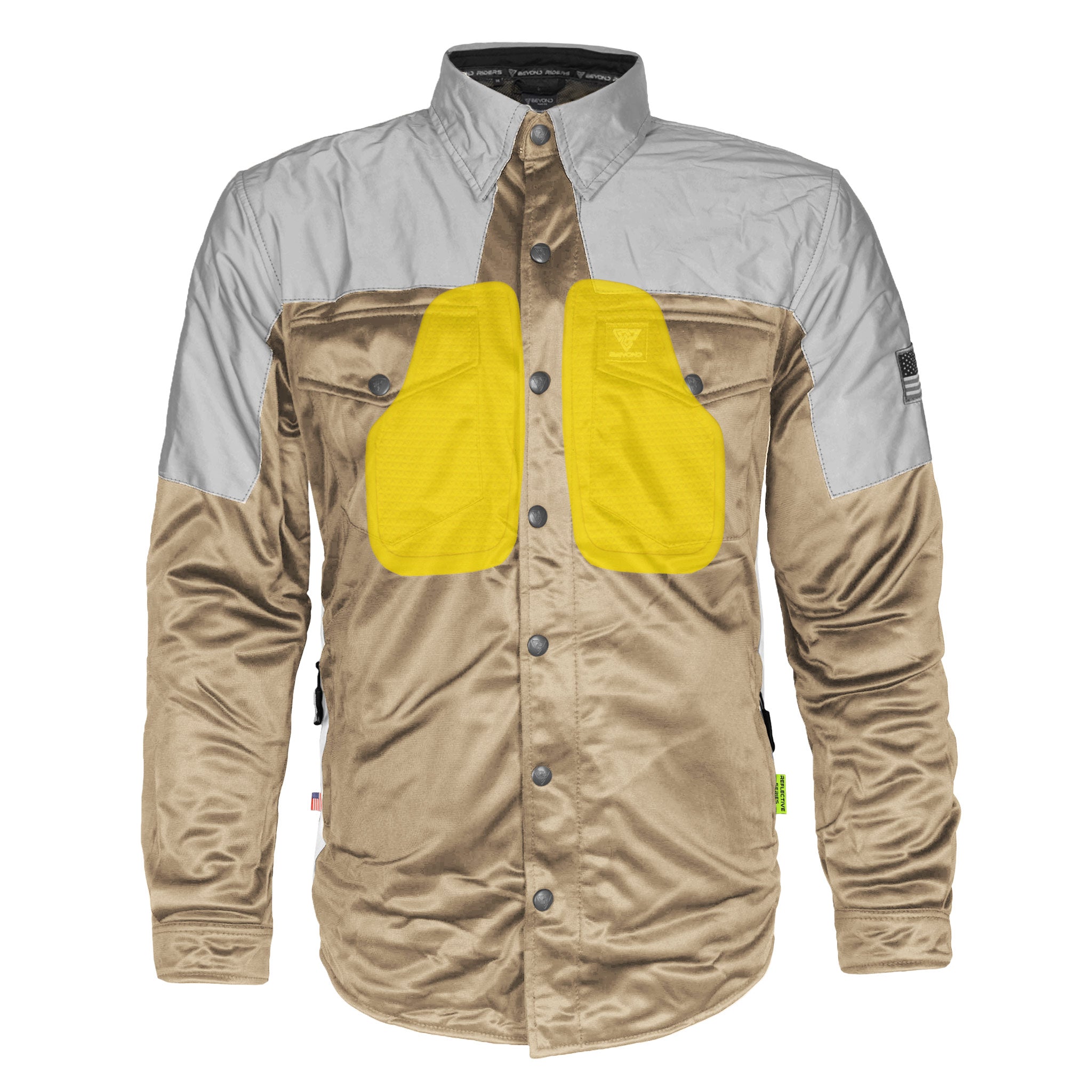Ultra Reflective Shirt - Khaki Eclipse with Pads
