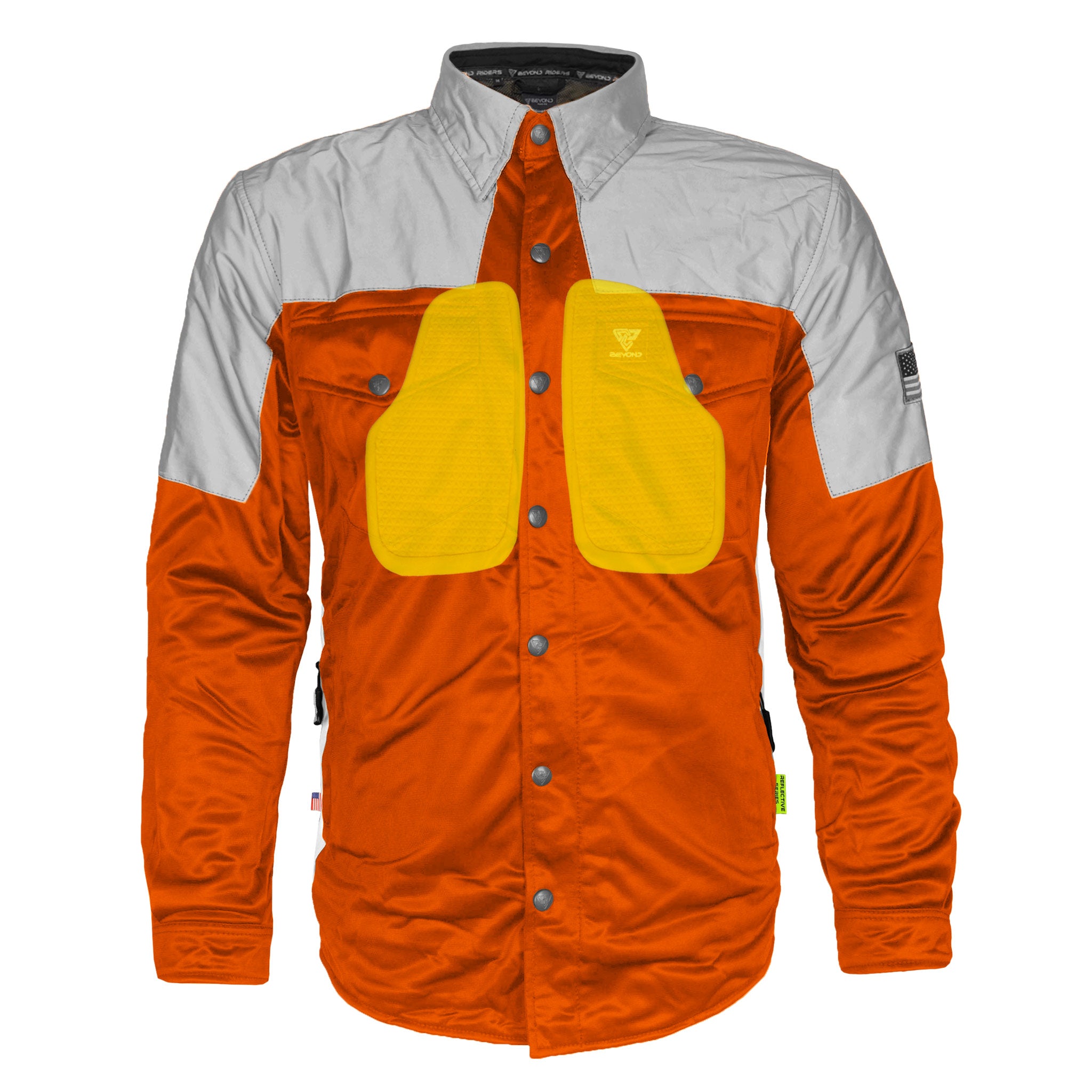 Ultra Reflective Shirt - Orange Eclipse with Pads