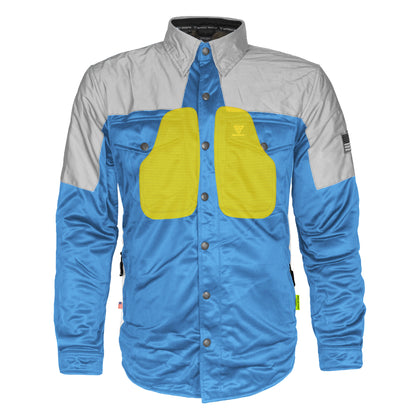 Ultra Reflective Shirt - Sky Blue Eclipse with Pads