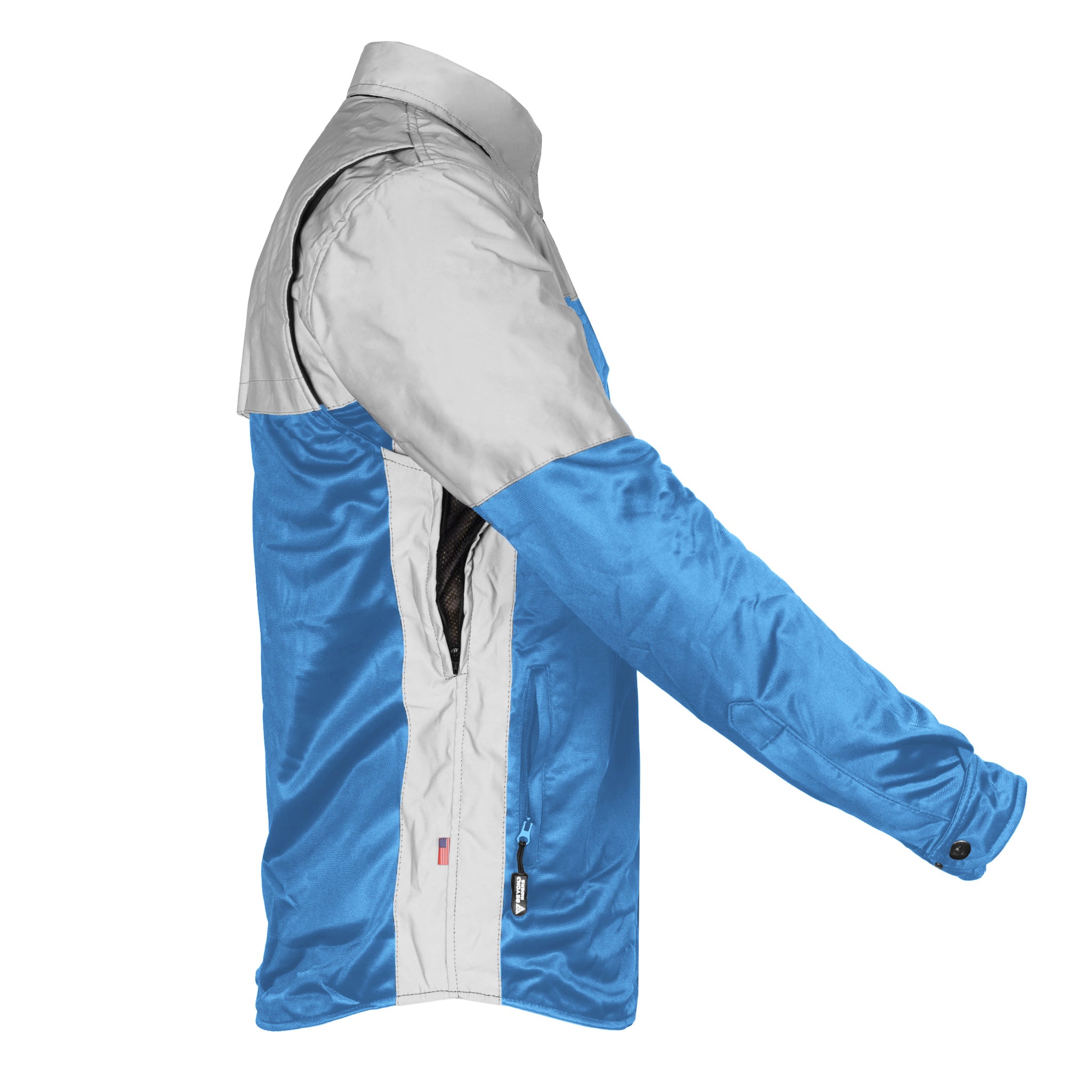 Ultra Reflective Shirt - Sky Blue Eclipse with Pads