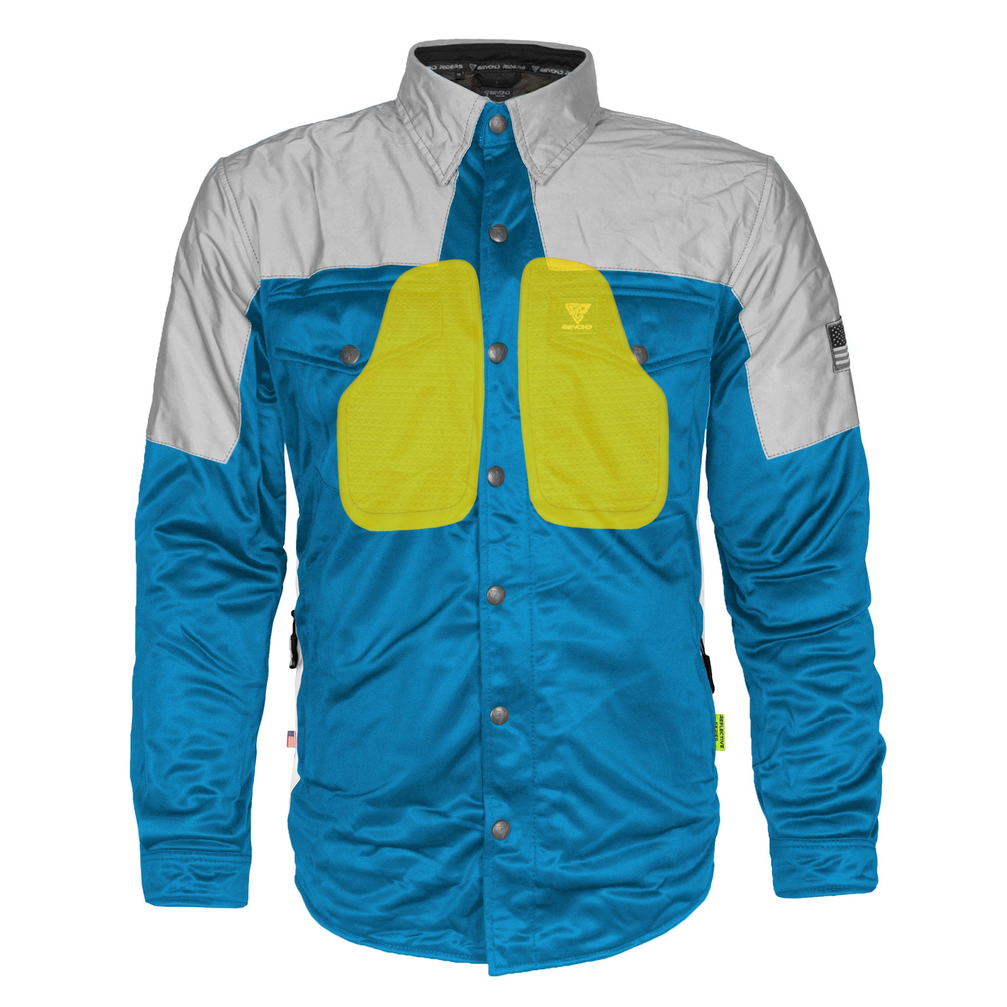 Ultra Reflective Shirt - Teal Eclipse with Pads