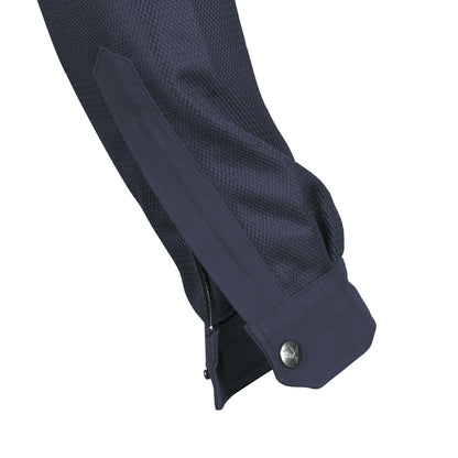 Protective Summer Mesh Shirt - Navy Blue Solid with Pads [Fast Shipping for USA]
