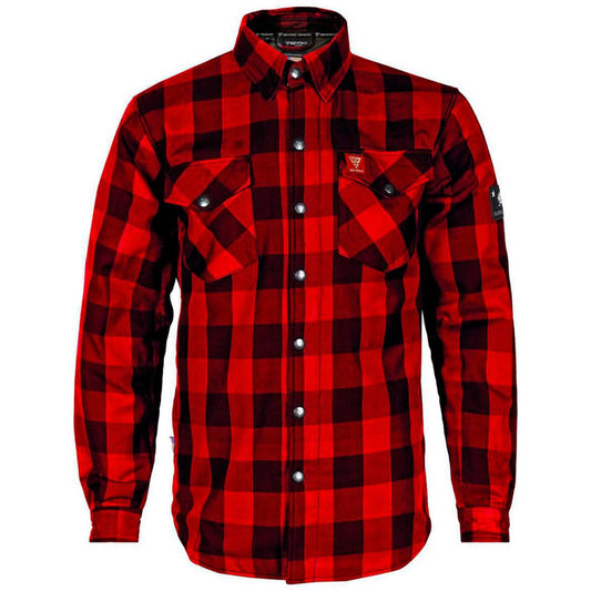 SALE Protective Flannel Shirt - Red Checkered with Pads