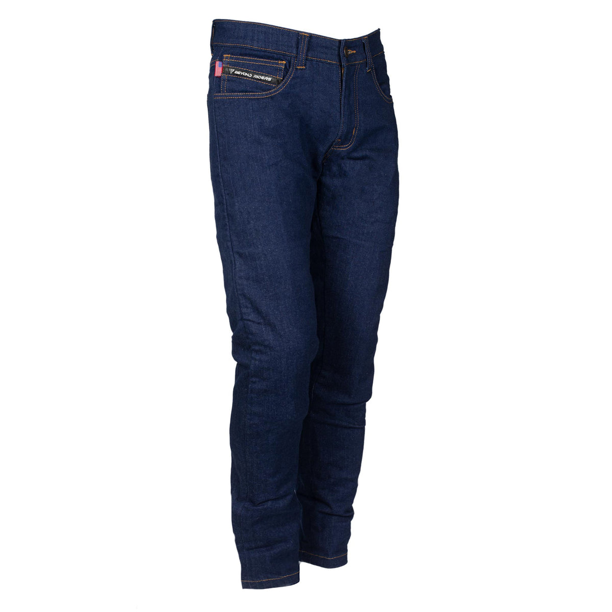 Loose Fit Protective Denim Pants (Extra Wide Jeans) - Blue with Pads ...