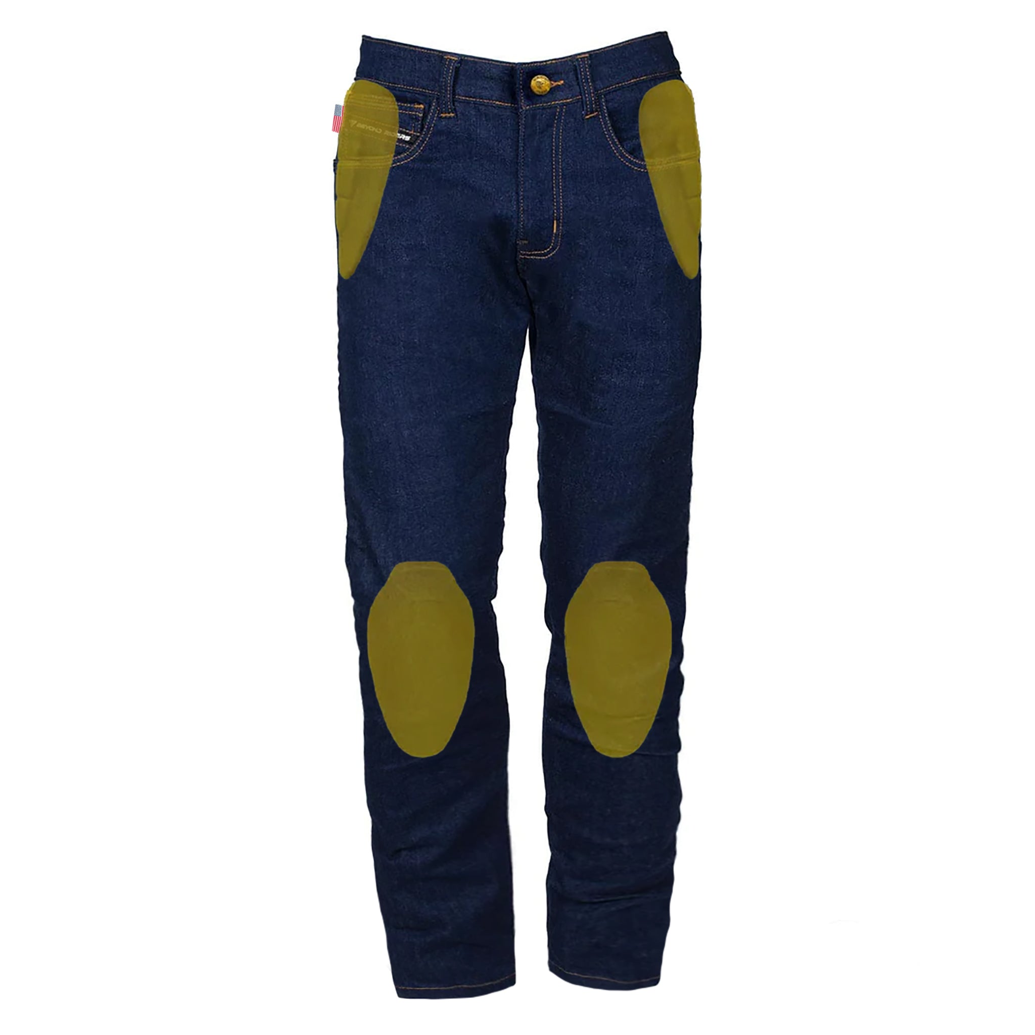Loose Fit Protective Jeans - Blue with Pads