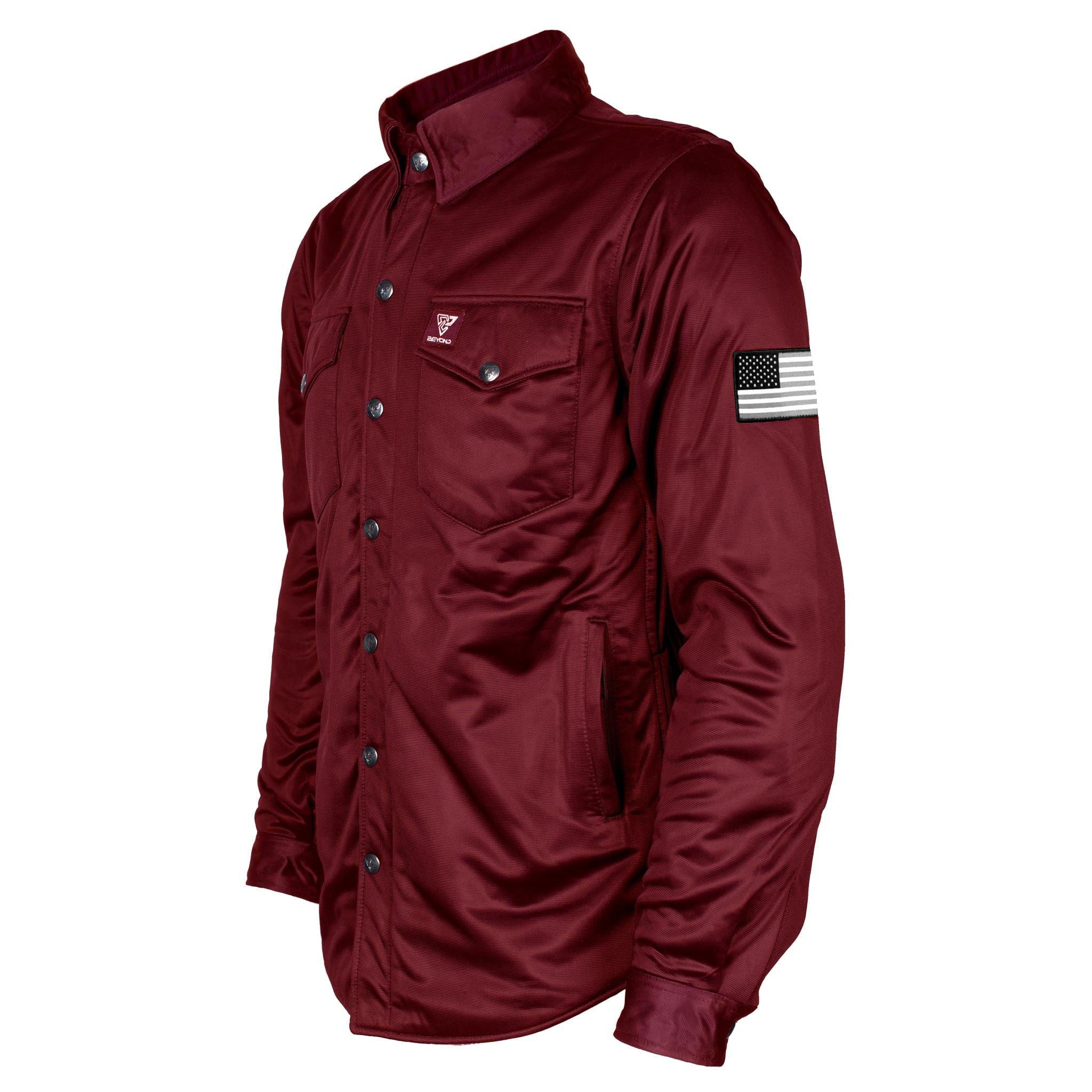 Ultra Protective Shirt - Red Maroon Solid with Pads