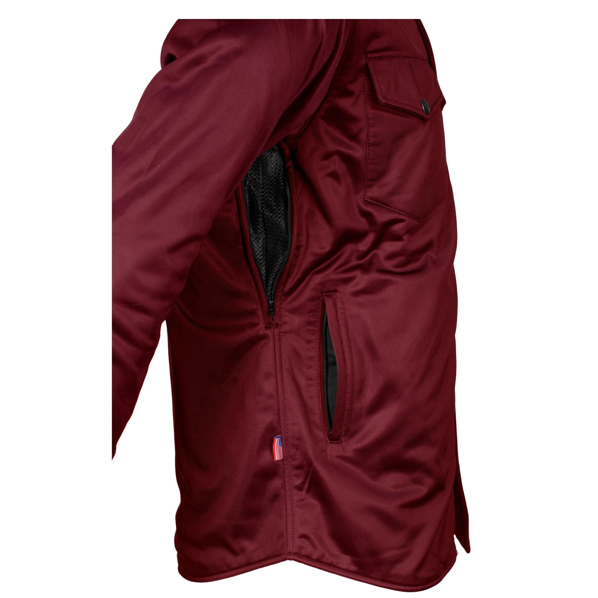 2023 Collection SALE Ultra Protective Shirt - Red Maroon Solid with Pads