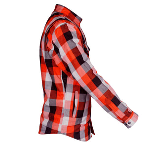 Shirt-In-Red-Black-White-Checkered-With-Raised-Sleeve