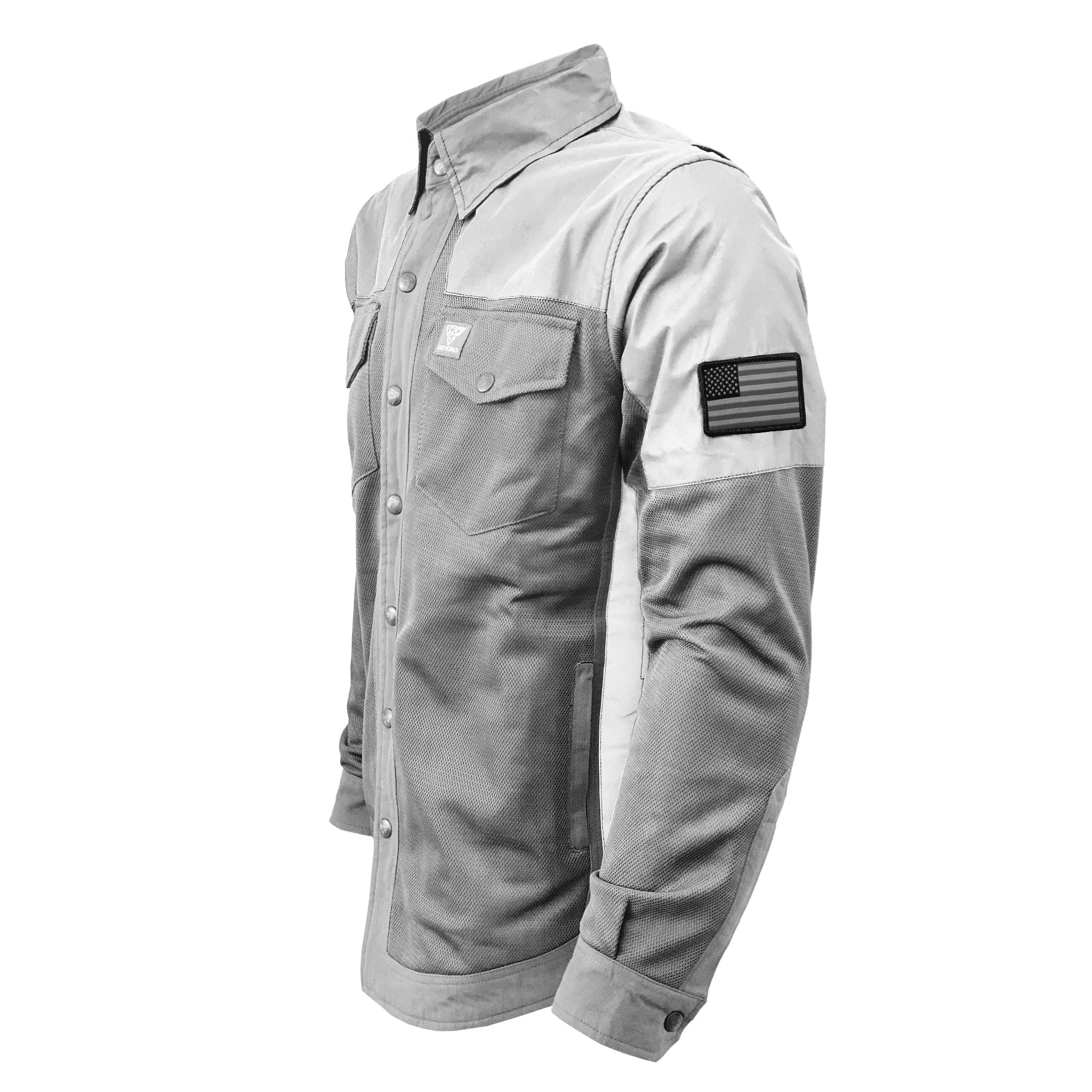 Summer Mesh Reflective Shirt - Gray with Pads – Beyond Riders
