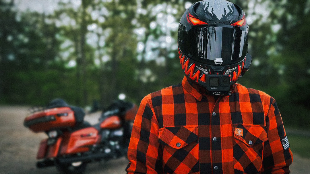 Rider-in-Flannel-Shirt-Orange-Checkered